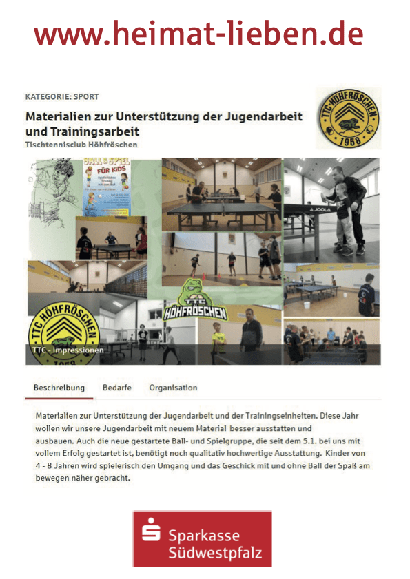 Neuigkeiten und Spannende Termine und Veranstaltungen beim TTC Höhfröschen!