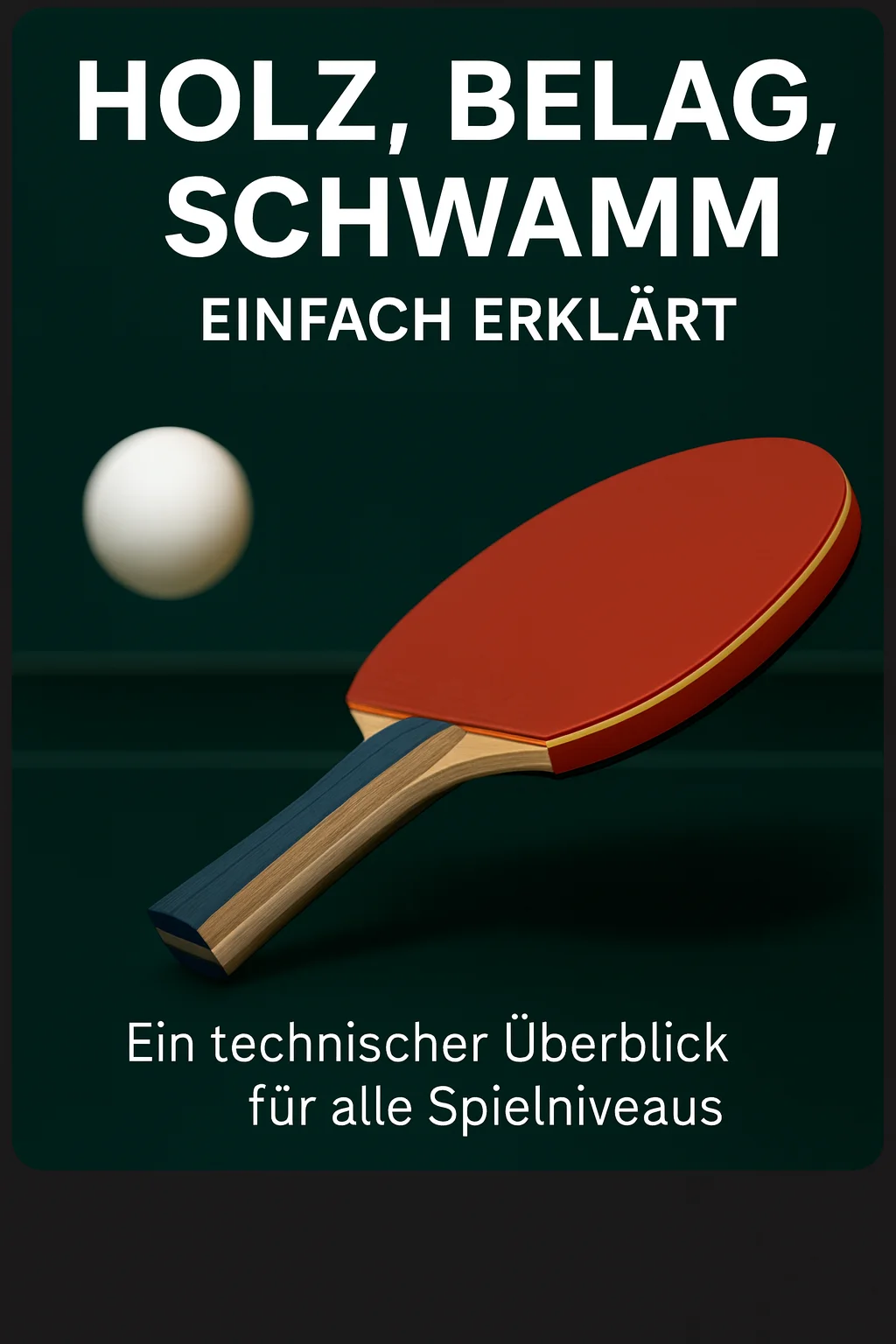 Tischtennisschläger Verstehen